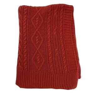 Lauren Ralph Lauren chunky knit throw acrylic blanket.